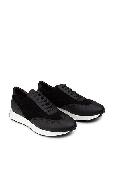 Deery Γνήσια ανδρικά αθλητικά παπούτσια Suede Black