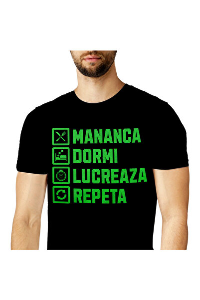StoryGift Romania Tricou Barbati cu Rutina Zilnica pentru Iubitorii DE Munca ...
