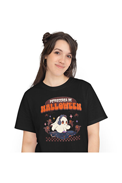 StoryGift Romania Tricou Femei cu Fantoma Dj Petrecere de Hallowen Sarbatori Muzica Sarbatoare cu ,Black_XL