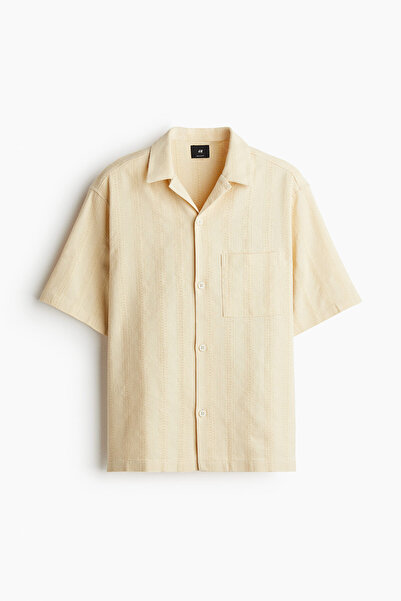 H&M Erkek Yaka Tekstüre Gömlek Regular Fit