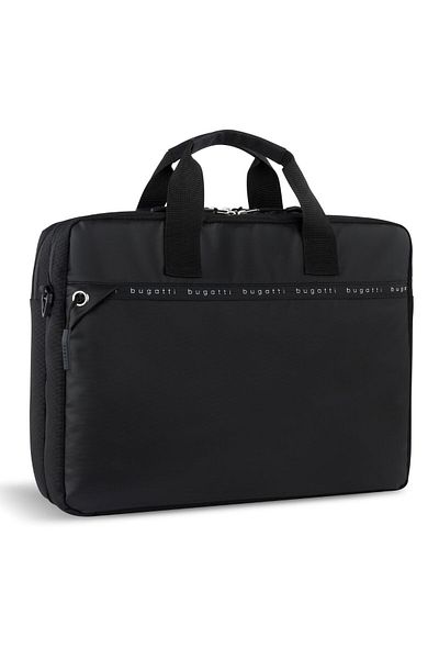 BUGATTI Geanta Laptop, Bugatti, seria Blanc Delight, 494510, Neagra, Curea Reglabila, Buzunare Multiple