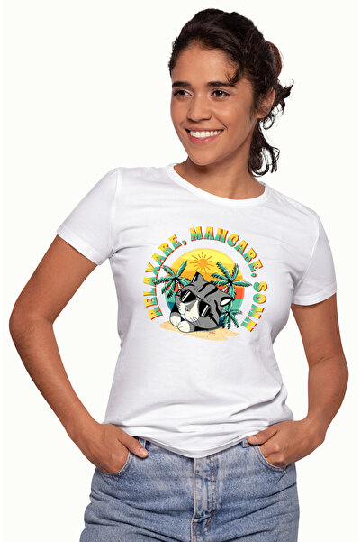 StoryGift Romania Tricou Femei pisica in vacanta, text relaxare mancare somn ...