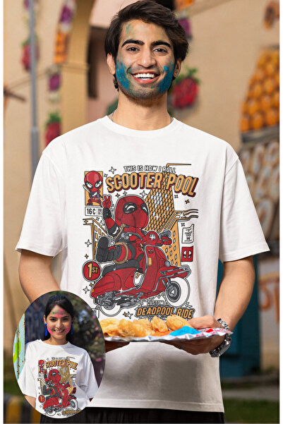 Fuddy Moda Deadpool Štampano majica, muško-ženska mini Deadpool Štampano T-shirt