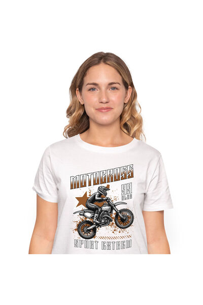 StoryGift Romania Tricou Femei cu Iubitor De Motocross Aventura Supereroi Per...