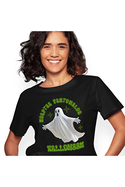 StoryGift Romania Tricou Femei cu Fantoma Alba Horror,Noaptea De Hallowen Sar...