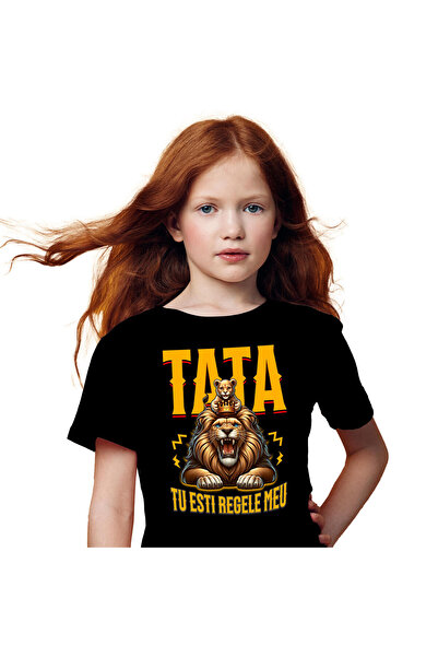 StoryGift Romania Tricou Copii cu Tata Si Fiu Cu Pelerina Rosie, Dragoste cop...