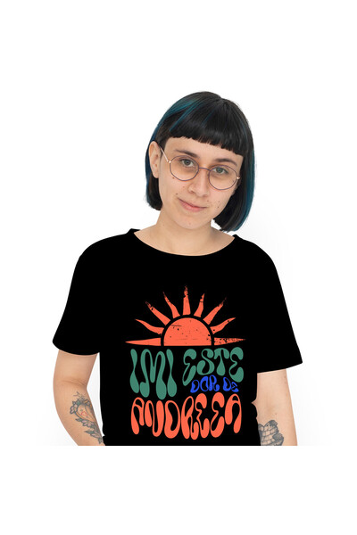 StoryGift Romania Tricou Femei cu Soare stralucitor Taiat Design Retro, Iubir...