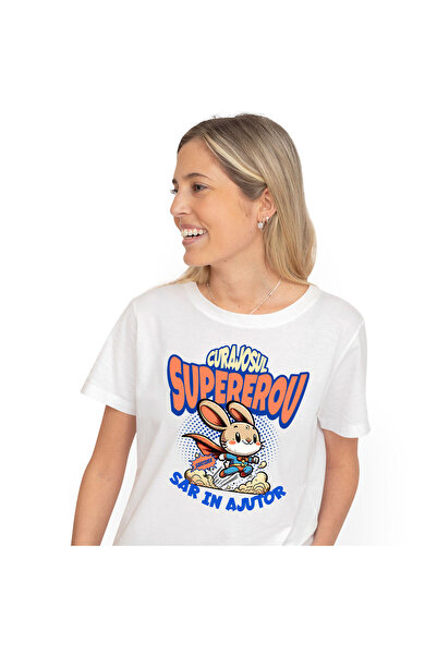 StoryGift Romania Tricou Femei cu Pisica Portocalie Ridicand Greutati Sala Su...