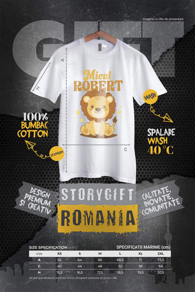StoryGift Romania Tricou Femei cu Animal Leu Vesel Animat Copii, Desene Animate, Jungla cu imprime,White_S