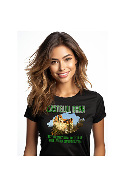 StoryGift Romania Tricou Femei cu Iubitorii De Calatorii Atractie Turistica C...