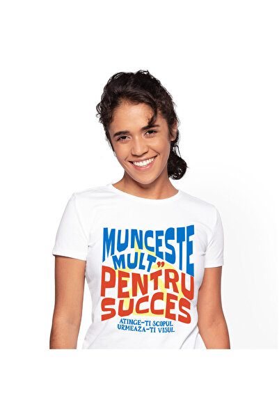 StoryGift Romania Tricou Femei cu Mesaj Motivational In Limba Romana Munceste...
