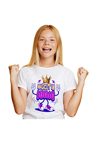 StoryGift Romania Tricou Copii cu Coroana Regala Copii Adidasi Roz Iunie Zi A...
