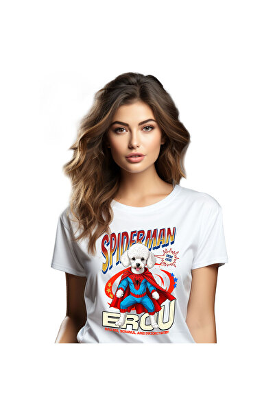 StoryGift Romania Tricou Femei cu Pudel / Poodle Caine In Costum de SpiderMan...