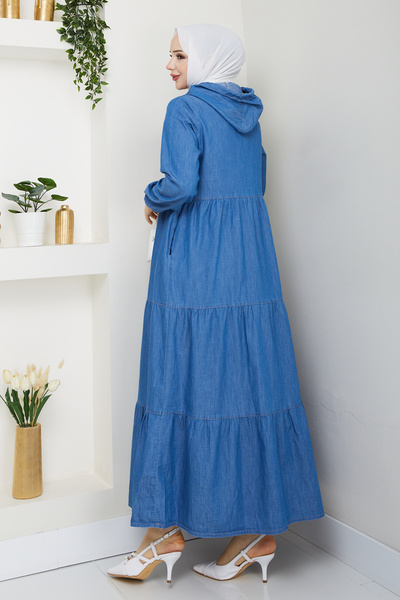 Pamuk Butik Căciulă de blugi Ferace cu glugă pentru femei