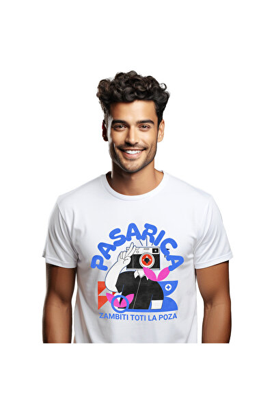 StoryGift Romania Tricou Barbati cu Cor Uman Aparat Foto Vintige Hobby Fotogr...