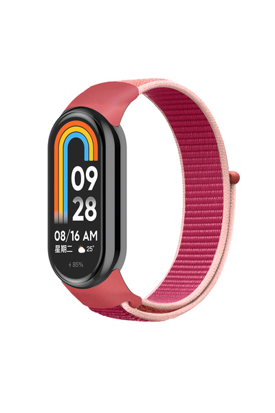 Nezih Case Xiaomi Mi Band 8 / 9 / 10 Uyumlu Hasır Kumaş Tasarım Renkli Spor K...