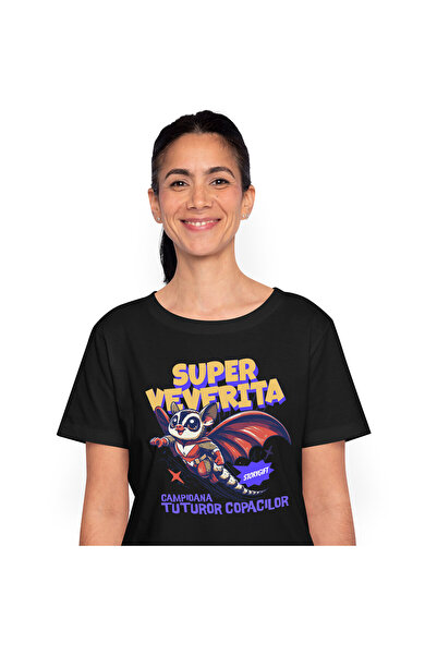 StoryGift Romania Tricou Femei cu Silueta Umana Supereroi Personaje Saritura Iubitorii De Basketba,Black_XL