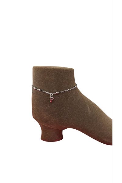 derokas Lettered Steel Anklet Anti-Tarnish New Season