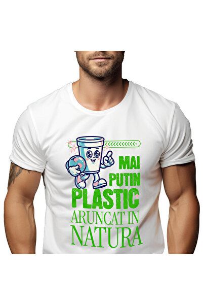 StoryGift Romania Tricou Barbati cu Pahar De Plastic Cu Planeta Pamant Vesel ...