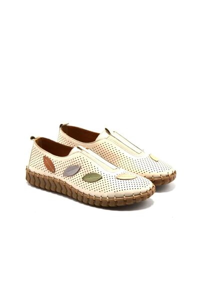 Venüs Pantofi confortabili din piele de damă bej - 2010720 Y