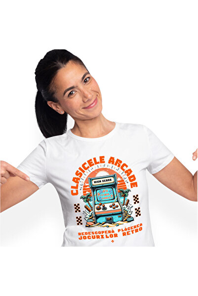 StoryGift Romania Tricou Femei cu Arcada Vintige Nostalgie Plaja Tropicala Jo...