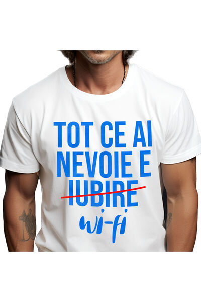 StoryGift Romania Tricou Barbati cu Mesaj Haios Iubitorii De internet Dragobe...