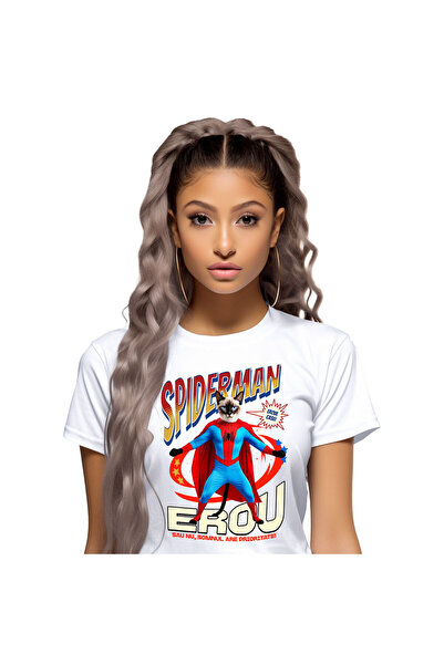 StoryGift Romania Tricou Femei cu Siamez / Siamese Pisica In Costum de Spider...