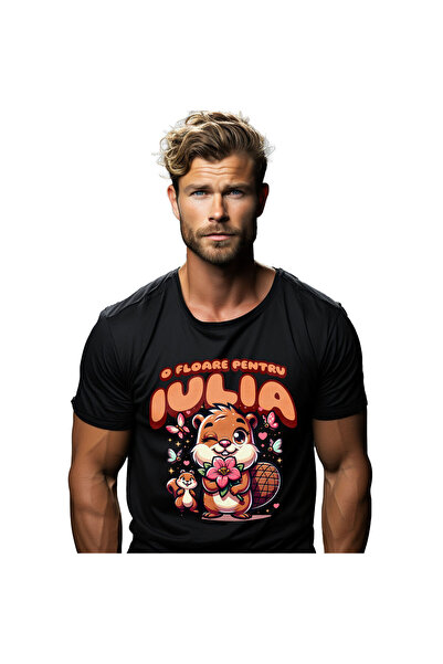 StoryGift Romania Tricou Barbati cu Castor Romantic Cuplu Fericit Flori, Drag...