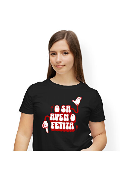 StoryGift Romania Tricou Femei cu Maini Stil Mickey Mouse Deget Aratat In Jos...