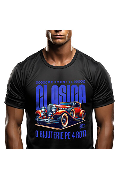 StoryGift Romania Men's T-Shirt with Classic Luxury Vintage Car Classic Beaut...