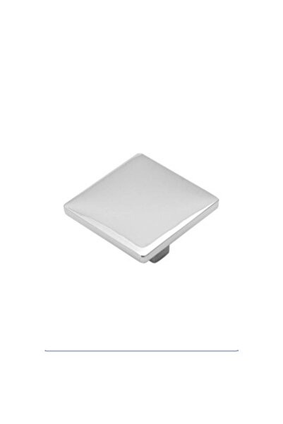 Sucuoğlu Mâner cu buton pătrat Mobilier Bucătărie Sertar Dulap Dulap Capac Mâner Mâner Crom Metal (6 buc.)