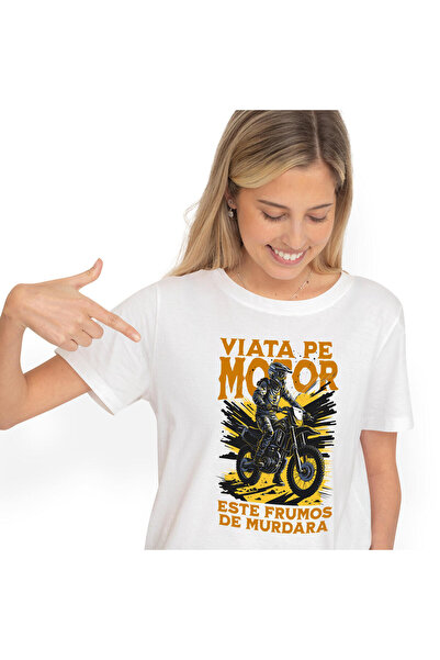 StoryGift Romania Tricou Femei cu Silueta Barbat Cu Costum Profesionist Motor...