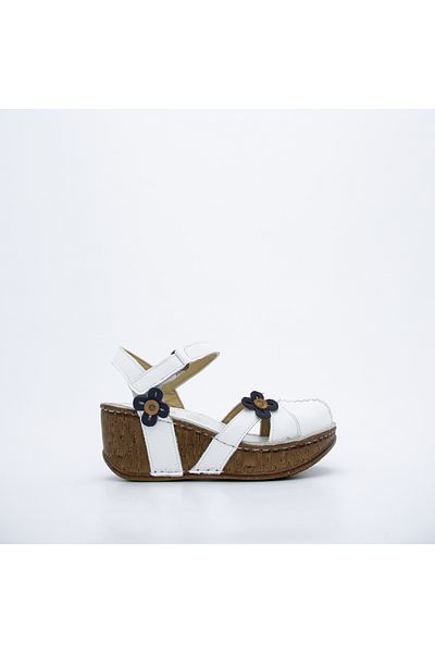 CONSUELO Orthopedic Wedge Heeled Leather Sandals 11416