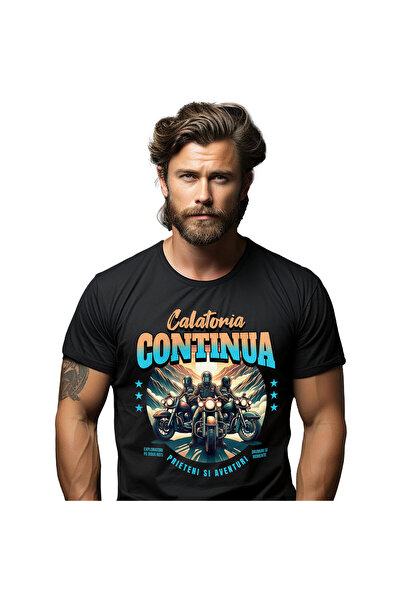 StoryGift Romania Men's T-shirt with Group of Friends Motorcycle Lovers Mount...