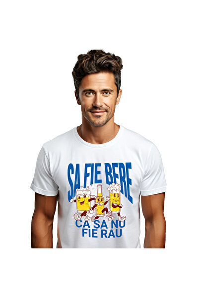 StoryGift Romania Tricou Barbati cu Grup De Prieteni Pahar Halba Si sticla De...