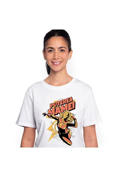 StoryGift Romania Tricou Femei cu Mamei Super Erou Familie Femeie Puternica, Sora, Matusa cu impri,White_XL