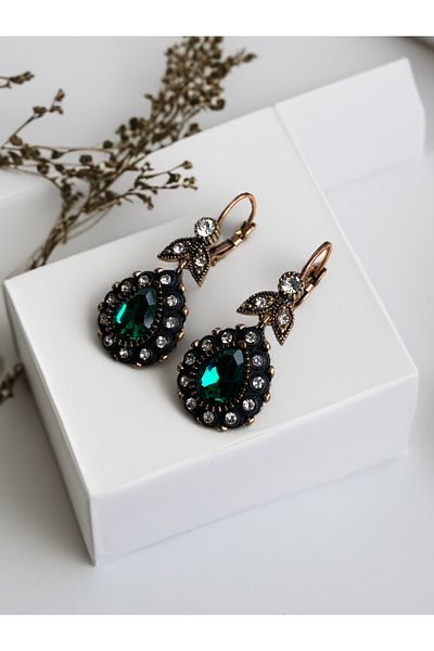 FAYRA ACCESSORIES Water Drop Zircon Stone Earrings