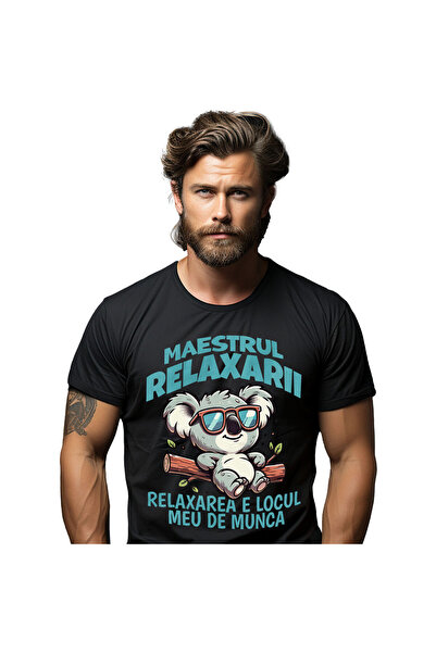 StoryGift Romania Tricou Barbati cu Urs Koala Haios Cu Ochelariii De Soare Pe...