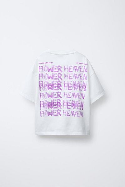 The Champ Clothing Тениска за момичета от 100% памук с щампа „Цветен рай“