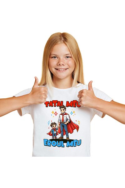 StoryGift Romania Tricou Copii cu Barbat Costum Super erou Copii Fiu Momente De Neuitat Familie cu,White_6ANI