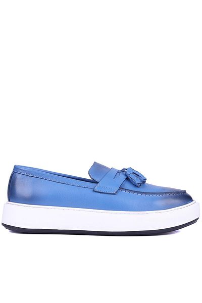Ahmed Hamdi Bey Thomas blue men's leather shoes