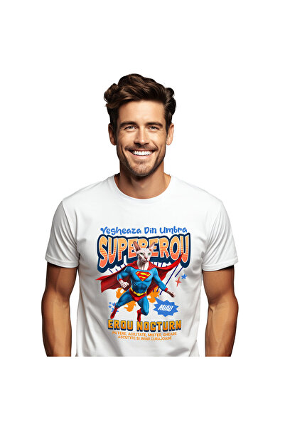 StoryGift Romania Tricou Barbati cu Silueta Umana Alergare Maraton Supereroi ...