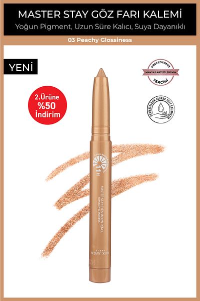 Alix Avien Waterproof 11 Hour Lasting Pigmentation Eye Pencil - Master Stay 03 Peachy Gloss