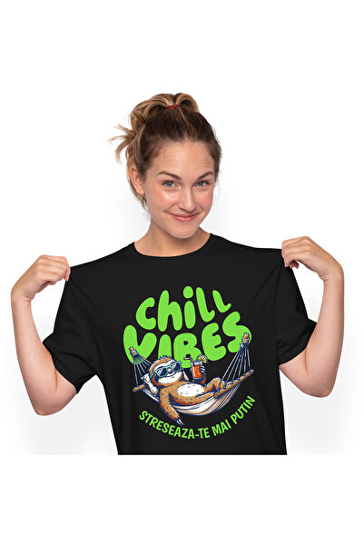 StoryGift Romania Tricou Femei cu Animal Lenes in Hamac Cu Ochelari De Soare ...