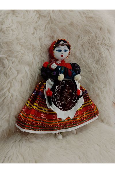 ŞAHMERDANOĞLU 30X30 cm Handmade Kayseri Large Size Onion Baby with Child Sleeping Model 3