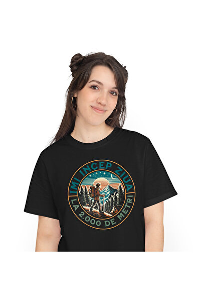 StoryGift Romania Women's T-shirt with Travel Lovers and Hikers on the Mounta...