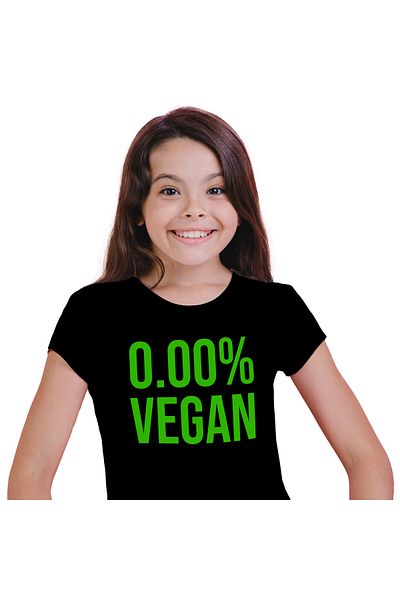 StoryGift Romania Tricou Copii cu Mesaj haios In Limab Romana 0,00% Vegan Carne Mancare Pofticios ,Black_12ANI