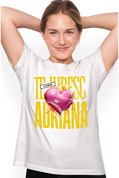 StoryGift Romania Tricou Femei Te Iubesc Adriana, Dragoste, Inima, Iubire, Sf...