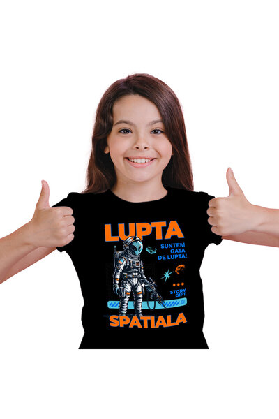 StoryGift Romania Tricou Copii cu Iubitorii De Spatiu Cosmic Portret Extrater...