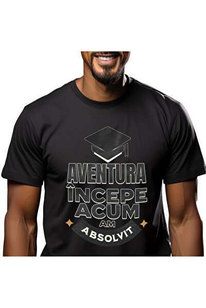 StoryGift Romania Tricou Barbati cu Toca Absolvire Scoala educatie Aventura A...